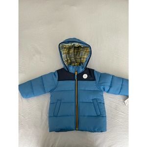 Carter’s 2T Baby Blue/Navy Bubble Jacket w/ Fleece lined inside